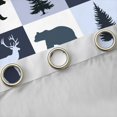 thumbnail image 4 of Feelyou Farmhouse Moose Bear Black Out Curtains, Retro Navy Stripes Buffalo Curtains Pack of 2 (42x63 Each), Rustic Tree Botanical Bedroom Curtains, Blackout Curtains Bedroom Decor, 4 of 6