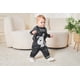 thumbnail image 3 of LvYinLi Lindo traje de ropa para bebé niño camiseta de manga larga a rayas+mono de mezclilla mono pantalones conjuntos (9-14 meses negro oscuro), 3 of 5