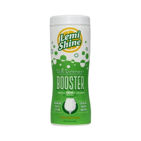 Lemi Shine Dish Detergent Booster Powder, 12oz, Natural Citric Extract