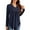 V Neck:Navy Blue, variant on Fancyglim Henley Shirts for Women V Neck Long Sleeve Casual Loose Pleated Tunic Tops White L
