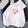 thumbnail image 2 of WZXFASHION Chandail à Capuchon pour Femmes à Couleur Unie à Manches Longues Imprimé Amour Rabais de 50 % Liquidation Chandail à Capuchon à Fermeture Éclair, 2 of 4