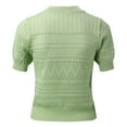 thumbnail image 5 of MPWEGNP Womens Short Sleeve Sweaters Tops Crew Neck Pullover Shirt Lightweight Knit Sweater Blouse Sweaters for Women Fall Green, 5 of 5