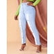 thumbnail image 3 of Jeans Talla Extra Ajustados Abotonado Cinta Frontal Rosegal Vaqueros de talla grande, 3 of 5