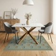 thumbnail image 3 of ODIKA 5'x7' Washable Area Rug Retro Men Mug Motif Confetti Novelty Aesthetic for Small Living Room, Bedroom, Easy Care, Non-Shedding, Pet Friendly, 3 of 7