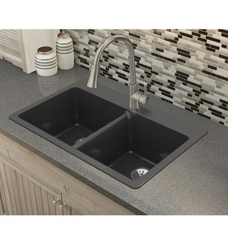 Elkay Quartz Luxe 33 L X 22 W Double Basin Top Mount Kitchen This On Opens A Dialog That Displays Additional Images For With The Option To Zoom In Or Out