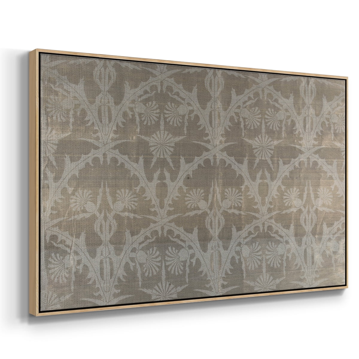 Vintage Abstract Print-XIII Framed in Natural Wood Wood Gallery Wrapped Canvas 27 in. x 41 in.