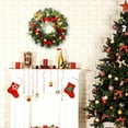 thumbnail image 7 of 7.87" Christmas Wreath with LED Lights Berry Vine Hanging Garland for Front Door Decorations Holiday Home Festival Party Present, Christmas Door Wreath For Home Door Wall Christmas Decorations, 7 of 7