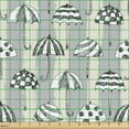 thumbnail image 2 of Ambesonne Umbrella Fabric by the Yard Upholstery, Rainy Weather Elements, 3 Yards, Pale Grey and Eggshell, 2 of 5