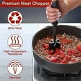 thumbnail image 4 of Handheld Meat Chopper for Beef, Heat Resistant Meat Masher for Meat, 5 Curved Blades Ground Beef Smasher, Meat Spatula Chopper, Non Stick Hamburger Chopper, Mix and Chop Kitchen Tool, 4 of 9