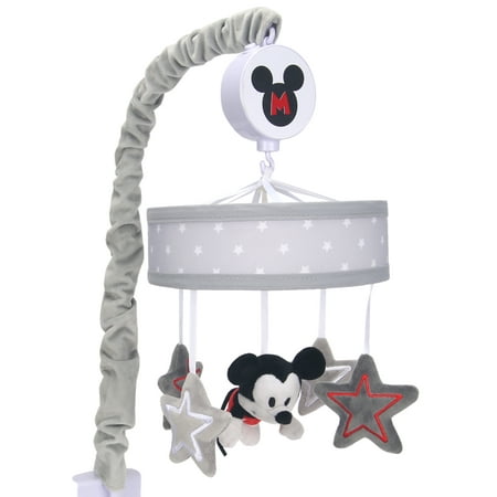 UPC: 0084122009011 | Lambs & Ivy Disney Baby Magical Mickey Mouse Musical Baby Crib Mobile – Gray