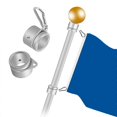 thumbnail image 4 of 2 Pcs Flag Pole Rings Anti Wrap Flag Pole Clips Swivels 360° Rotating Flagpole Flag Mounting Rings 1, 4 of 5