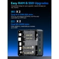 thumbnail image 6 of GMKtec Mini PC, AMD Ryzen 7 7730U(Up to 4.5GHz), 16GB DDR4 512GB SSD, Mini Desktop Computer, Triple 4K Display, WiFi 6E, BT 5.2, Type-C, NucBox M5 Ultra, 6 of 10