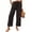 BR, variant on Womens Summer Pants Wide Leg Pants Women Casual Palazzo Drawstring Elastic Waist Trousers with Pockets For Beach Vacation Clothes Solid Color, Size S-2X
