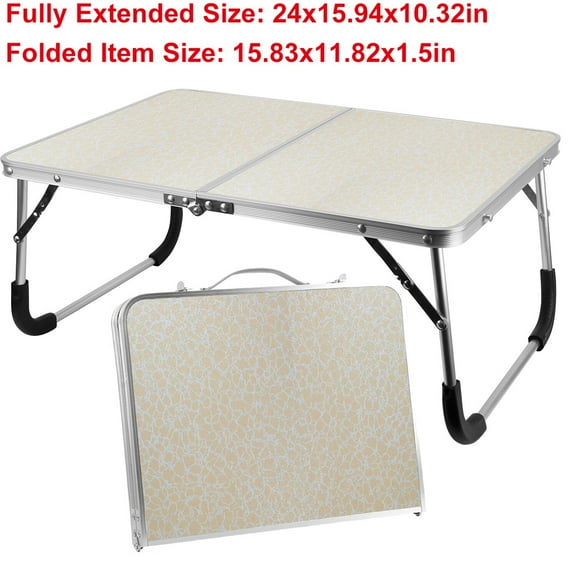 NNYYS Laptop Table with Cooling Fan, Foldable Stand Sofa Bed Lap Tray,Adjustable Lap Desk,Computer Desk4 USB Ports for Bed, Couch, Sofa, Floor,Foldable White Table