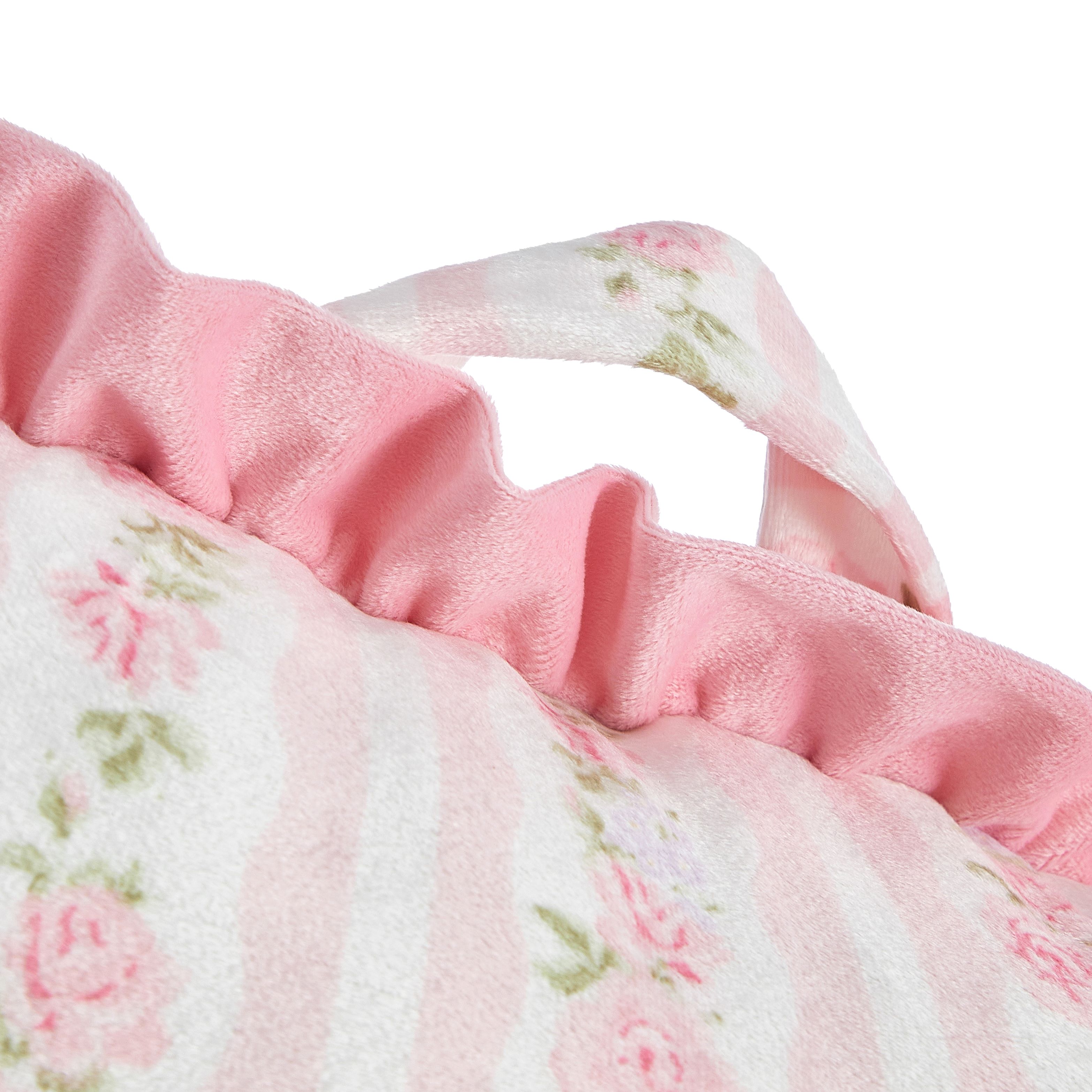Urban Shop 35"x22" Pink Floral Stripe Backrest Pillow photo 4