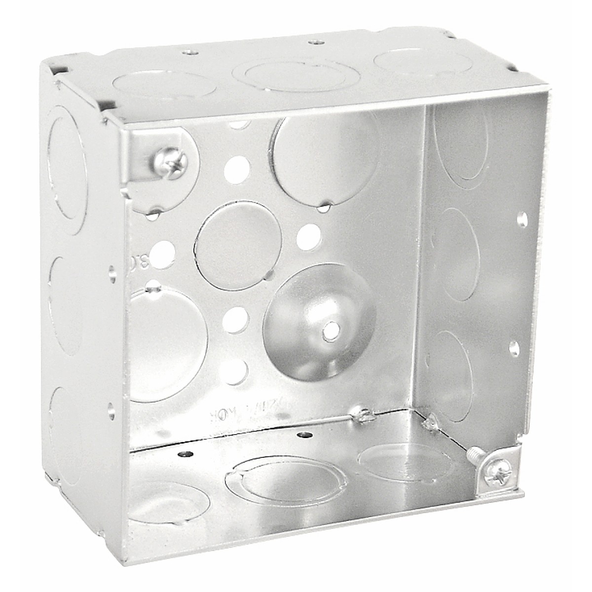 2 Pcs, 4" Square Junction Box for Corrugated Steel Walls, 21/8 In