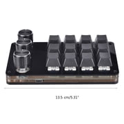 12 Key Macro Programmable Keyboard Mini Mechanical Gaming Macro Keyboard 3 Knob