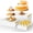 White, variant on 6 Pack Extra Large Acrylic Buffet Risers - 14”, 12”, 10” White Display Stands with Hollow Bottoms, Cube Riser Boxes Nesting for Dessert Food Catering Buffet Display Party Supplies