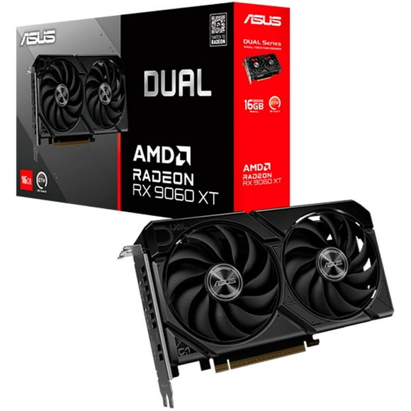 Tarjeta de Video ASUS Dual Radeon RX 9060 XT 16GB GDDR6 DUAL-RX9060XT-16G