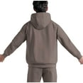 thumbnail image 5 of Styesk Hoodies for Men Solid Color Oversized Sweatshirt Cotton Loose Pullover Lightweight Hoodies Soft Comfy Casual Button Workout Hoodies with Pockets, 5 of 5