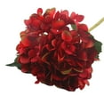 thumbnail image 2 of Artificial Hydrangea, Burgundy - 3Pcs 16.4In Artificial Hydrangea Silk Flowers Bouquet Faux Hydrangea Stems for Wedding Centerpieces Home Decor (White 5) - 3*Artificial Hydrangeas, 2 of 9