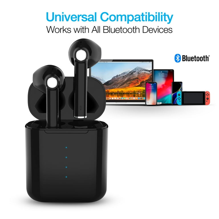 Naztech 14261 HYP Xpods TWS with Wireless Charging Black