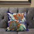 thumbnail image 5 of Hawaii Floral Duo Indoor/Outdoor Pillow with Removable Cover in Blue Yellow Red16x16, 5 of 5