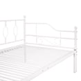 thumbnail image 4 of PAPROOS Daybed with Trundle Included, New Upgraded Twin Size Metal Daybed Frame with Strong Slat, Heavy Duty Extendable Daybed with Pull-out Trundle Bed, No Box Spring Needed, White, 4 of 11