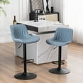thumbnail image 2 of Kidol & Shellder Blue Bar Stools Set of 2 Modern Kitchen Island Barstool, 2 of 5