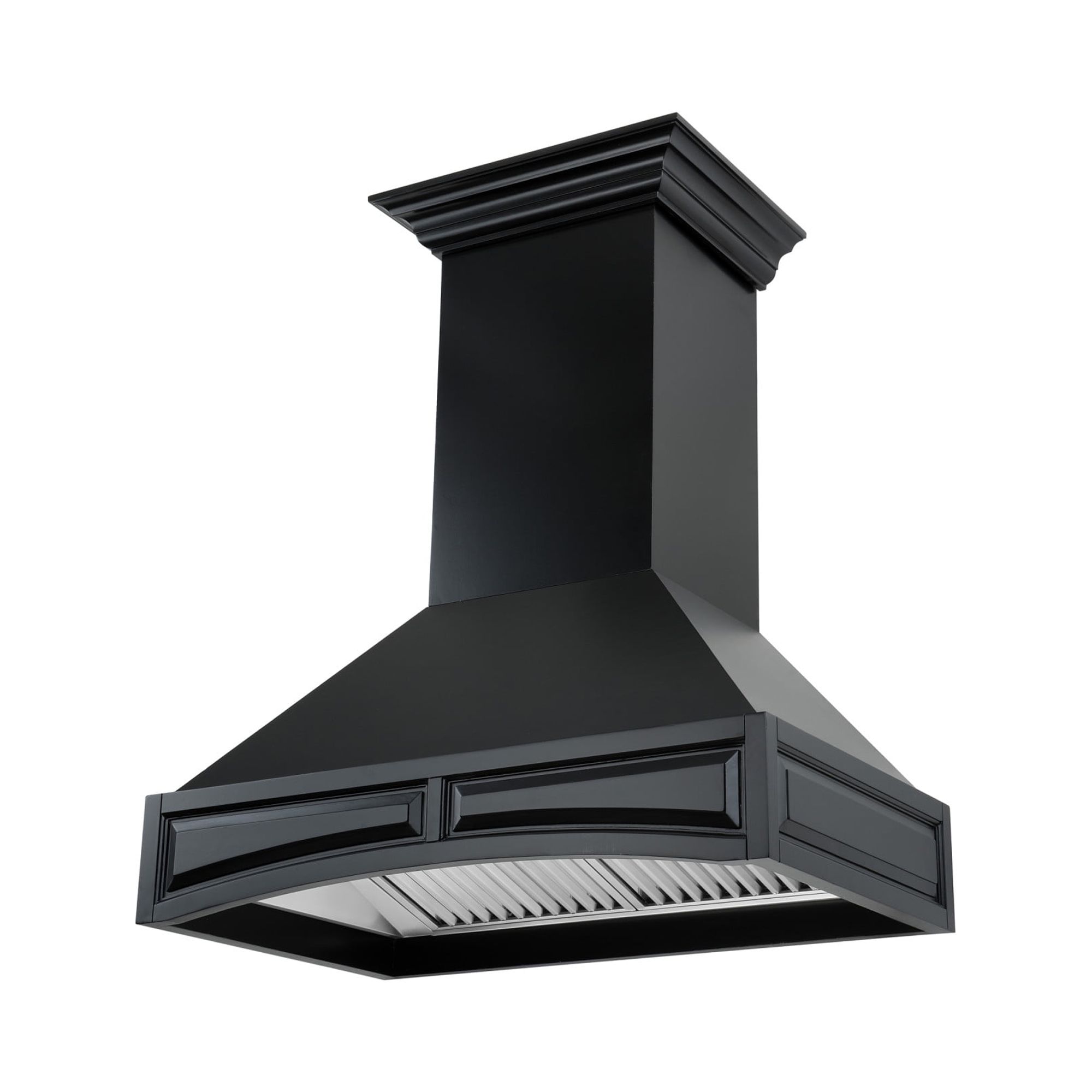 ZLINE 36 in. Wooden Wall Mount Range Hood in White - Includes Remote Motor