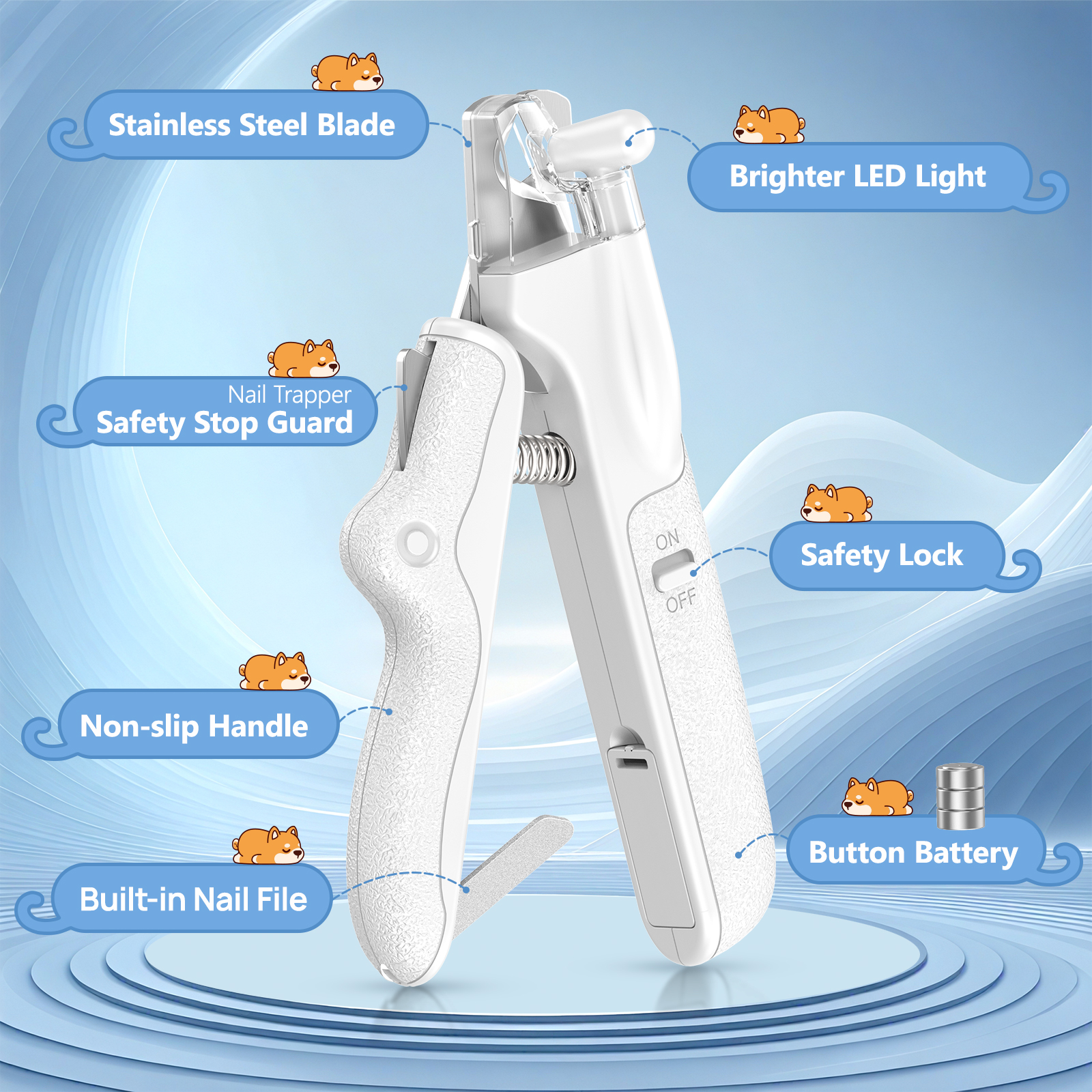 BEBANG Dog Nail Clipper with LED Light and Nail File photo 5