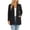 Black, variant on Women's Duster Cardigan Eyelet Embroidery Open Front Long Sleeve Mid Length with Pockets