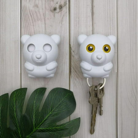 

Caihezhi 1 Set Hanging Hook Wall Mounted Self Adhesive Plastic Decorative Bear Shape Mini Storage Hanger Home Supplies