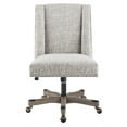 thumbnail image 2 of Urbanpro Criss Cross Wood Upholstered Office Chair in Antique Gray, 2 of 10