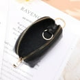 thumbnail image 3 of CNKOO Women Leather Coin Purse Lady Solid Color Zipper Luxury Clutch (Black), 3 of 7