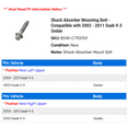thumbnail image 2 of Shock Absorber Mounting Bolt - Compatible with 2003 - 2011 Saab 9-3 Sedan 2004 2005 2006 2007 2008 2009 2010, 2 of 2