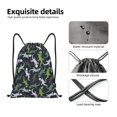 thumbnail image 5 of Drawstring Backpack - Cute Lizard Gecko Green Splash Proof Small Drawstring Gym Bag for Women Men, Cinch Sports String Bag Backpack for Travel Swimming Beach, 5 of 8