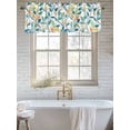 thumbnail image 6 of Fall Leaves Valances for Windows Watercolor Leaves Green Yellow Pastoral Kitchen Valance Curtain Rod Pocket Small Curtains for Cafe Bathroom Laundry Basement 60" x 18", 6 of 8