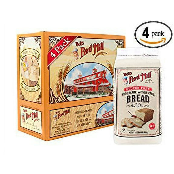Bob's Red Mill Gluten Free Homemade Wonderful Bread Mix, 16-ounce (Pack of 4)