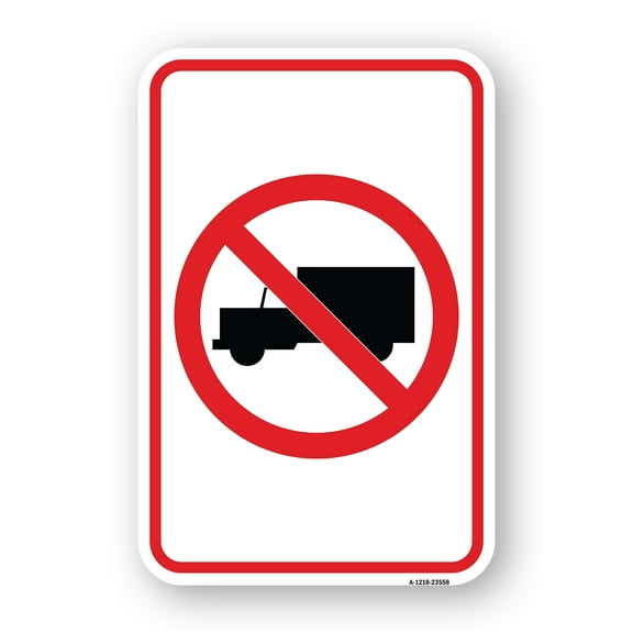 SignMission A-1824-23558 18 x 24 in. Aluminum Sign - No Truck Symbol