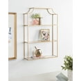 thumbnail image 6 of Kate and Laurel Ciel Glam 3-Tier Scalloped Wall Shelf - Gold, 6 of 6