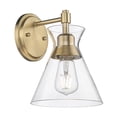 thumbnail image 4 of Avana Modern Gold 1 Light Wall Sconce with Clear Shade, 4 of 5