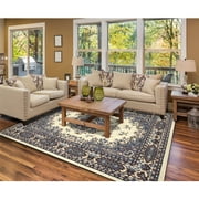 Traditional Area Rug Bordered Medallion Design Persian Oriental Rugs Carpet Runners