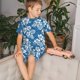thumbnail image 4 of Balery Leaves And Flowers Conjunto de Pijama Infantil de Manga Corta con Estampado – Ropa de Dormir de Algodón Suave-Large, 4 of 6