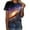 Black, variant on Spring Tops for Women Galaxy Starry Sky Pattern Round Neck Loose Short Sleeved Shirts for Women Purple