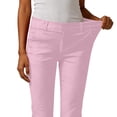 thumbnail image 6 of Fmbrln Womens Capri Pants Elastic Waisted Tapered Summer Pants Slim Solid Color Cropped Pants with Pockets, 6 of 8