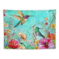 thumbnail image 5 of GOSMITH Hummingbird Tapestry,Peony Flowers Plants Rustic Farmhouse Wall Tapestries,Adults Room Decor,Spring Romantic Wall Hanging,Colorful Bright Home Wall Decor Painting, 5 of 6