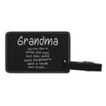 thumbnail image 2 of ThisWear Gifts for Grandma Like Wise Old Owl Less Feathers Beak and Stuff 2-pack Laser Engraved Leatherette Luggage Tags Black, 2 of 4