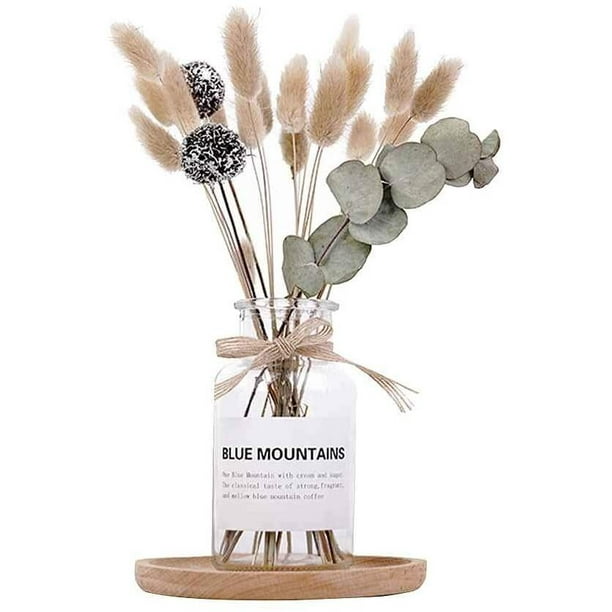 Kit de jarrón de flores secas, centros de mesa de trigo, accesorios para fotos, decoraciones para el hogar, conjunto de adornos de ramo Namotu LN-2530-3