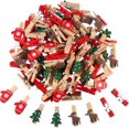 thumbnail image 2 of Clips de madera de Navidad para decoración de fiesta de año nuevo, Clip de pared de fotos, adornos de Navidad DIY, decoraciones para el hogar, árbol de Navidad, 10 piezas, 2 of 4